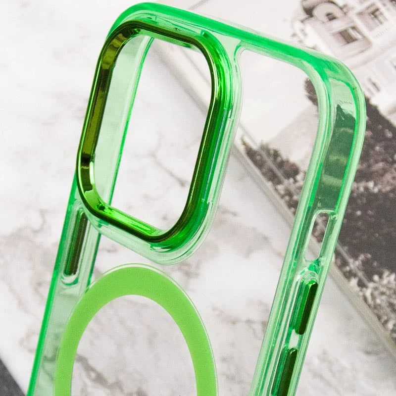 Силіконовий чохол Iris с MagSafe на Apple iPhone 14 Pro (6.1") – Салатовий. Фото 8 з 8