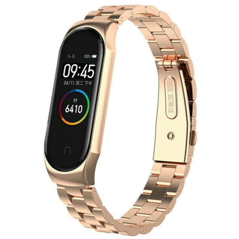 

Ремешок Stainless Steel для Xiaomi Mi Band 5 (Rose Gold)