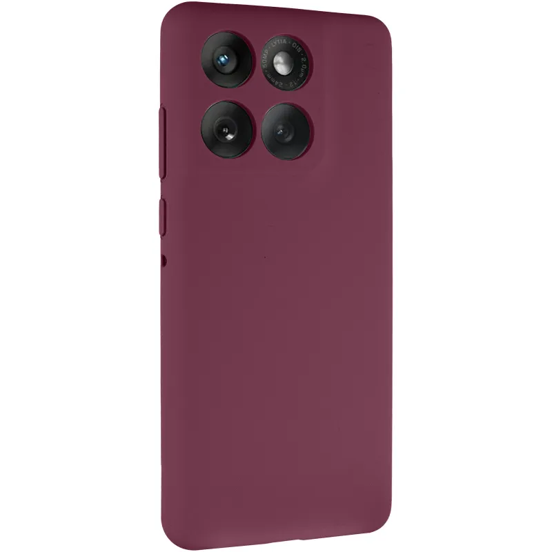 Чохол Silicone Case Lakshmi Premium із закритою камерою для Motorola Edge 60 Fusion – Бордовий / Plum. Фото 2 з 6