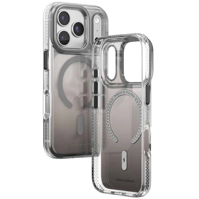 Чехол TPU+PC Puloka Resplendent with MagSafe для Apple iPhone 16 Pro Max – Dark Grey. Фото 2 из 2