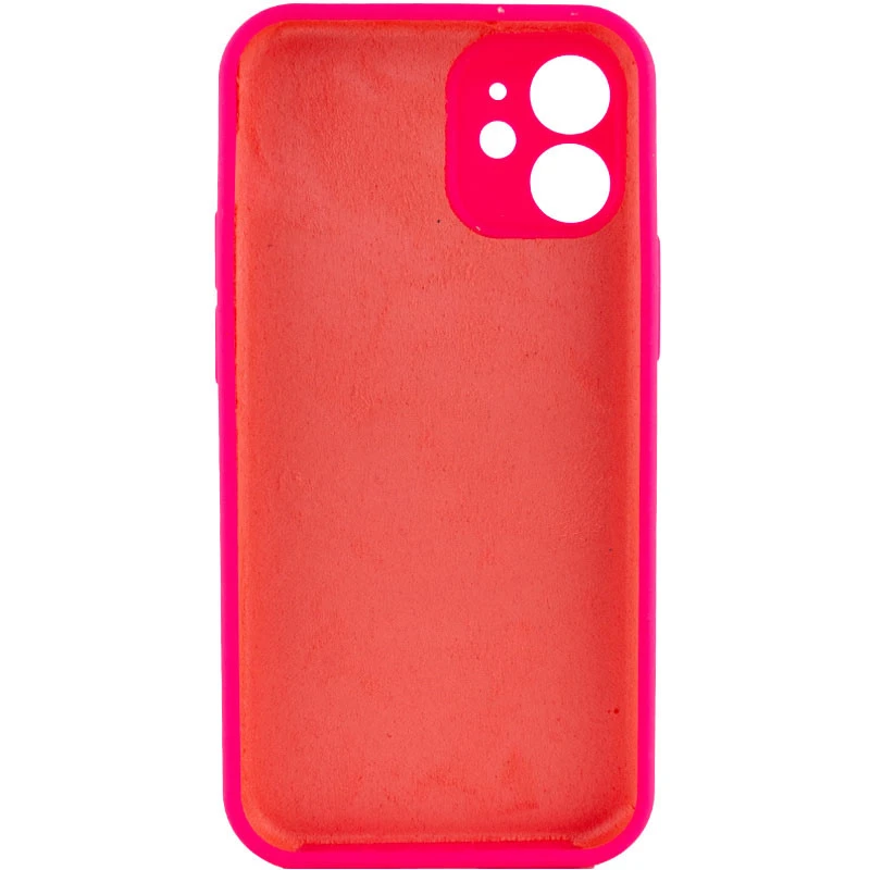 Чохол Silk Full Camera Protective (AA) NO LOGO для Apple iPhone 12 (6.1") – Рожевий / Barbie pink. Фото 2 з 4
