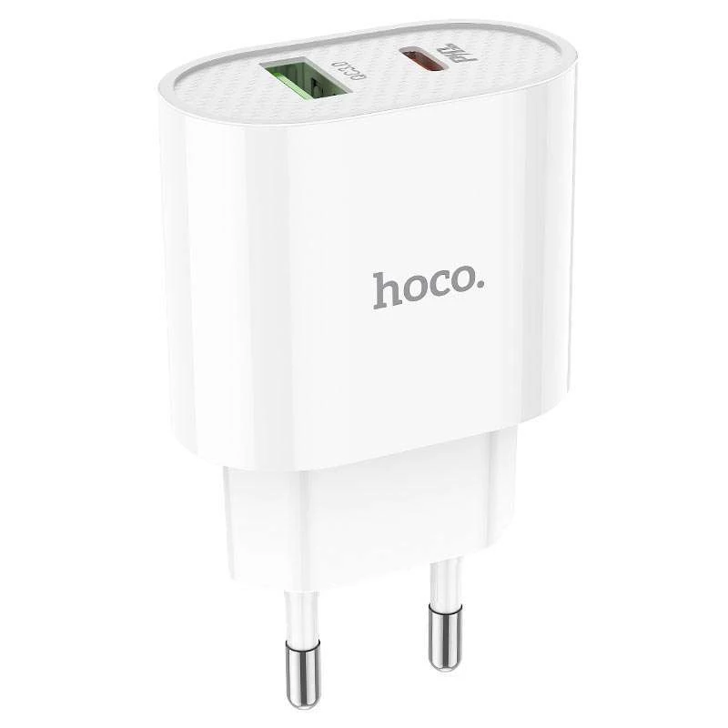 

СЗУ HOCO C95A PD 20W+QC3.0 (1USB/Type-C/3A) (Белый), Білий