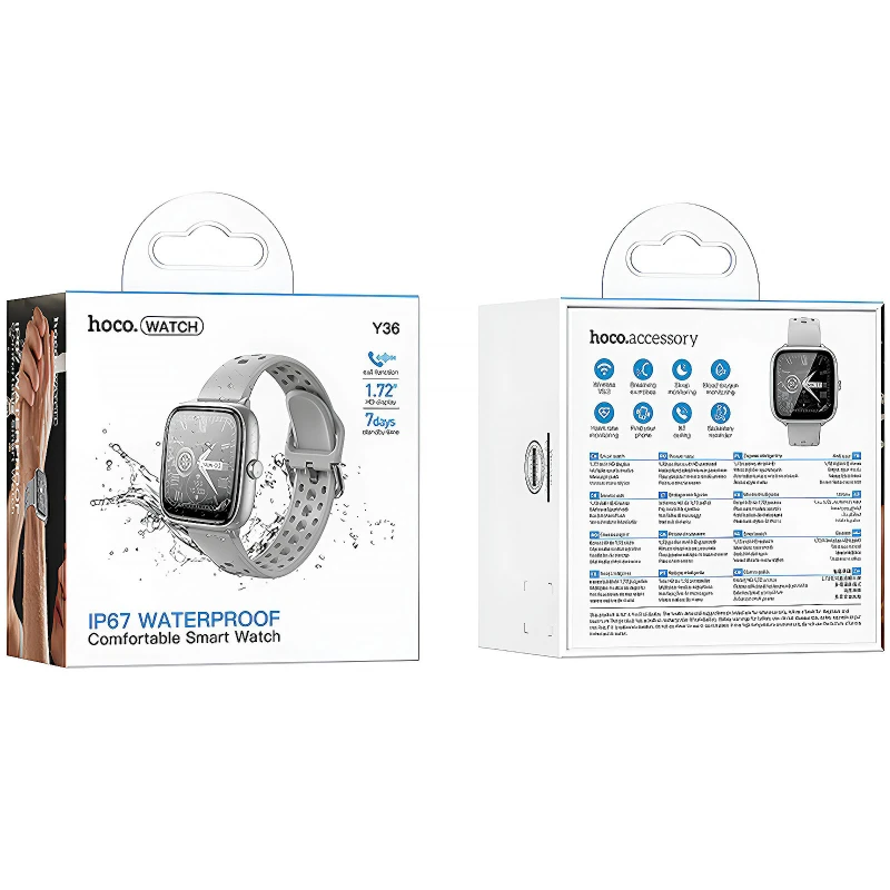 Смарт-годинник Hoco Smart Watch Y36 Smart sports watch (call version) – silver. Фото 2 з 4