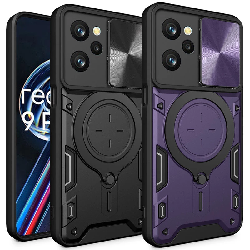 Ударостійкий чохол Bracket Ringstand із захисною шторкою для камери на Xiaomi Redmi Note 12 Pro 5G фото 1 з 1