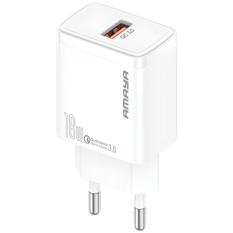 СЗУ Amaya E59S QC3.0 18W (1USB-A) – White. Фото 1 из 2