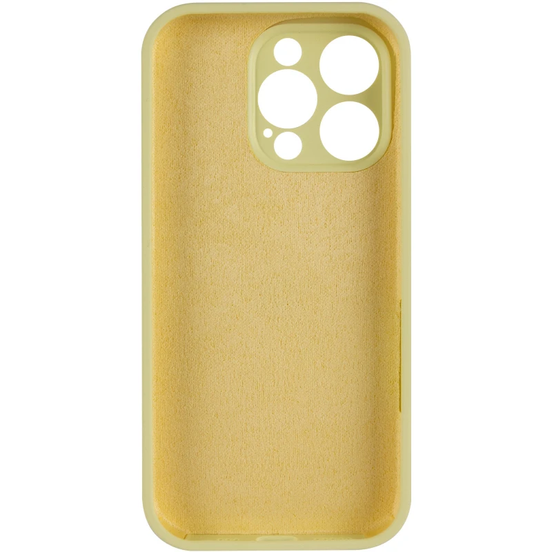 Чохол Silicone Case з захистом камери на Apple iPhone 15 Pro (6.1") – Жовтий / Mellow Yellow. Фото 11 з 12