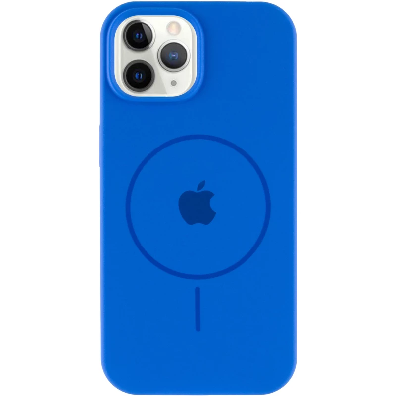 Чехол Silicone Armor Max with MagSafe для Apple iPhone 12 Pro Max (6.7") – Синий / Capri Blue. Фото 3 из 6