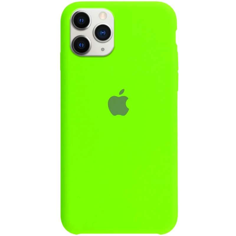 

Чехол Silicone Case с закрытым низом для Apple iPhone 11 Pro (5.8") (Салатовый / Neon Green), Салатовий / neon green