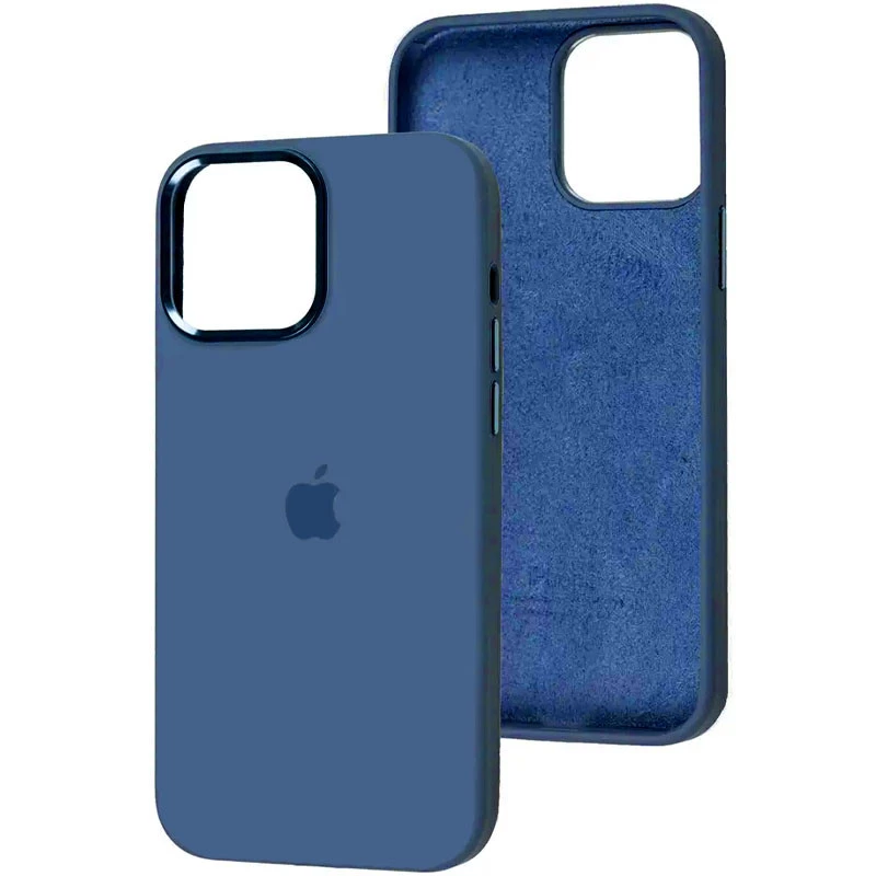 

Чохол Silicone Case з металевими кнопками на Apple iPhone 12 Pro Max (6.7") (Синій / StromBlue)