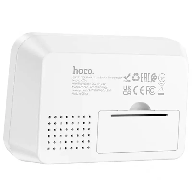 Електронний термогігрометр + годинник Hoco HX44 Indoor – White. Фото 2 з 2