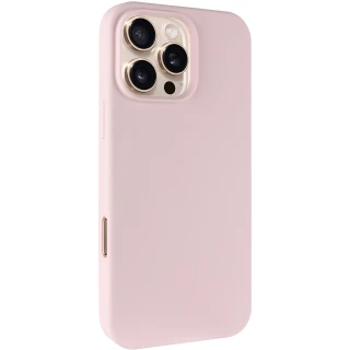 Чохол з закритим низом Silicone Case на Apple iPhone 16 Pro Max — Рожевий / Chalk Pink