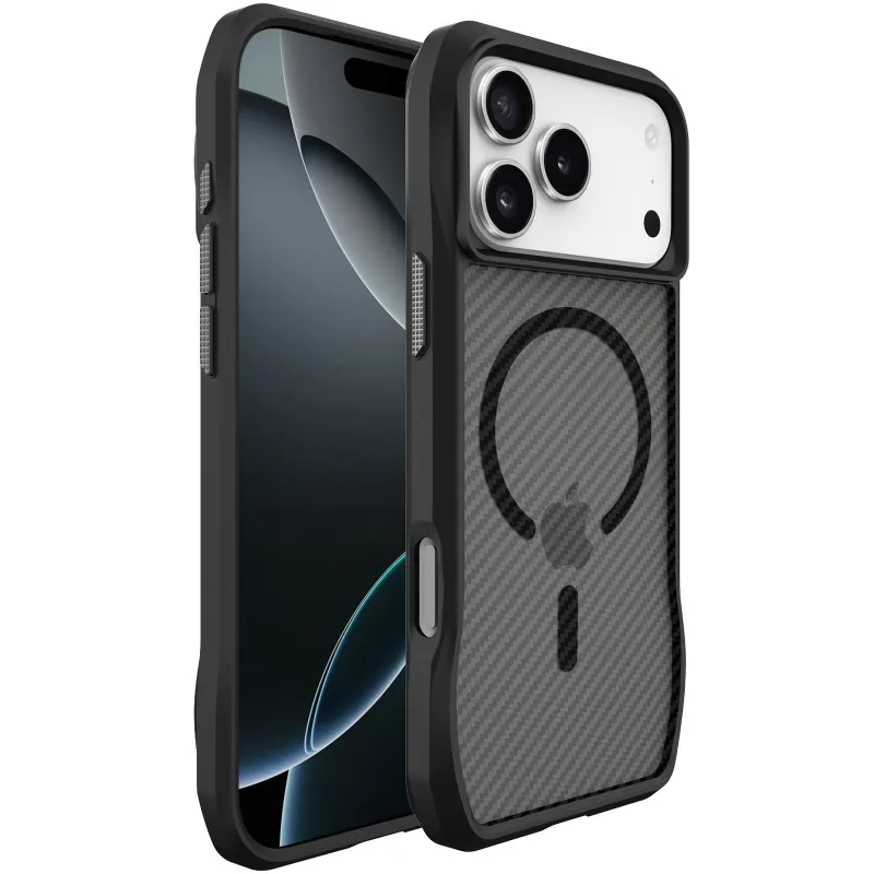 Чехол TPU Space Octagon with Magnetic Fit для Apple iPhone 17 Pro (6.3") – Carbon Black. Фото 1 из 3