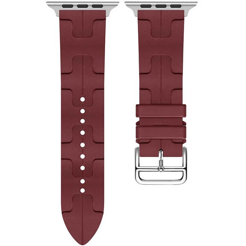 Ремінець Kilim для Apple Watch 42/44/45/46/49mm – Wine red. Фото 3 з 4