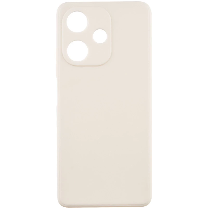 Кольоровий силіконовий чохол із захистом камери на Infinix Hot 30 – Бежевий / Antigue White. Фото 2 з 8