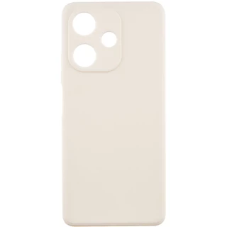 Кольоровий силіконовий чохол із захистом камери на Infinix Hot 30 — Бежевий / Antigue White