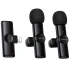 Петличний бездротовий мікрофон Borofone BFK16A Winner dual-mic Type-C – Black. Фото 2 з 13