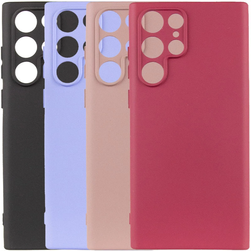 Кольоровий силіконовий чохол GETMAN із закритою камерою для Samsung Galaxy S24 Ultra фото 2 з 3