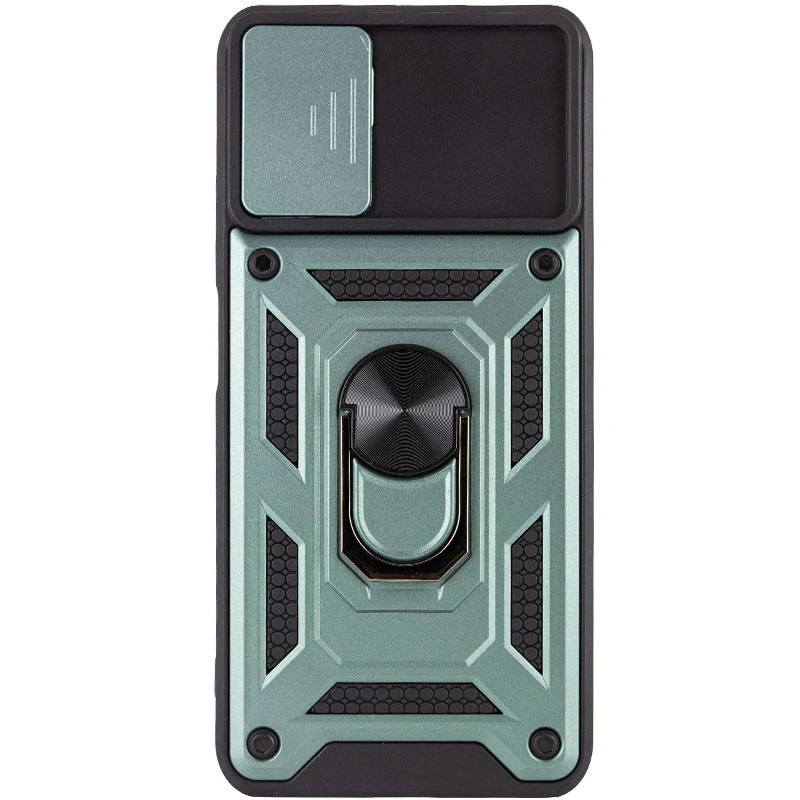 Удароміцний чохол Ummi Camshield Serge Ring (in box) для Xiaomi Redmi 15 4G (Global) / 5G – Зелений / Green. Фото 3 з 5
