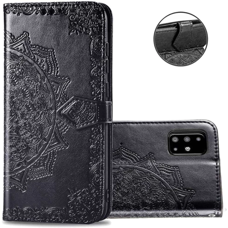 Кожаный чехол-книжка Art Case с визитницей для Samsung Galaxy A71 – Черный. Фото 2 из 6