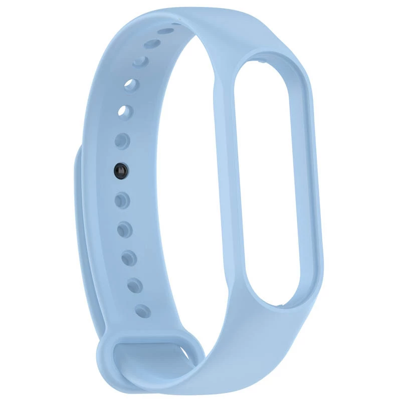 Силиконовый ремешок для Xiaomi Mi Band 7/6/5/4/3 – Голубой / Light Blue. Фото 4 из 4