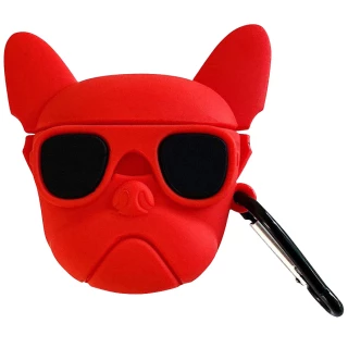 Силіконовий футляр Brand для навушників AirPods 1/2 + карабін фото 1 з 5