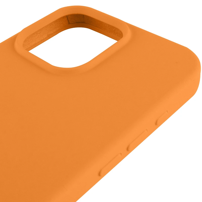 Чехол Silicone Case с закрытым низом для Apple iPhone 16 Pro – Оранжевый / Orange. Фото 4 из 5