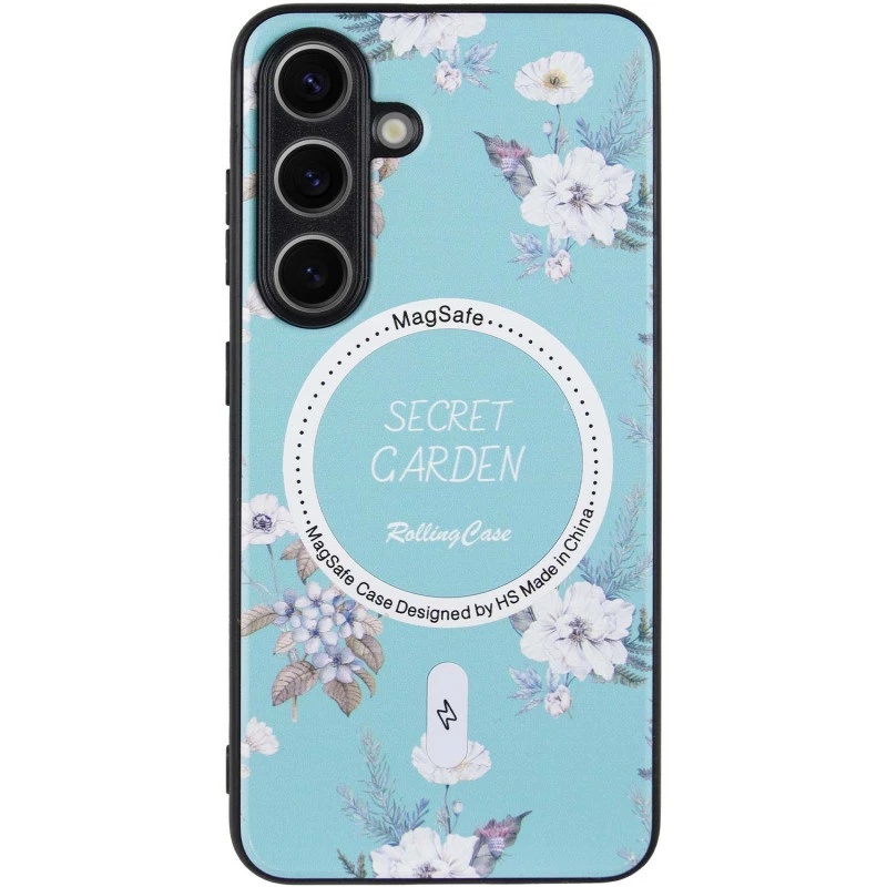 TPU+PC чехол Secret Garden with MagFit для Samsung Galaxy S23 FE – Mint. Фото 5 из 20
