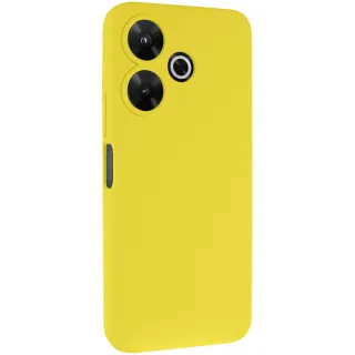 Чехол Silicone Case Lakshmi Premium з закритою камерою на Xiaomi Poco M6 4G — Желтый / Yellow