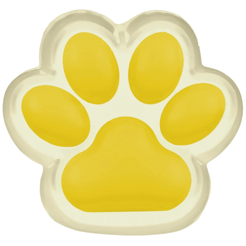 Антистрес-сквіш котяча лапка – Clear / Yellow. Фото 1 з 2