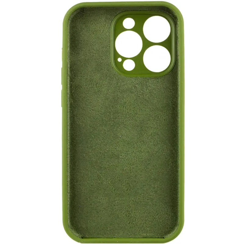 Чехол Silk Full Camera (AA) NO LOGO with Magnetic Fit для Apple iPhone 16 Pro Max – Зеленый / Dark Olive. Фото 3 из 4