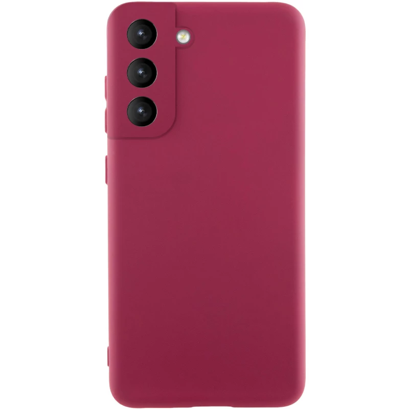 Чохол Silicone Case Lakshmi Plus з закритою камерою на Samsung Galaxy S21 FE – Бордовий / Marsala. Фото 1 з 7