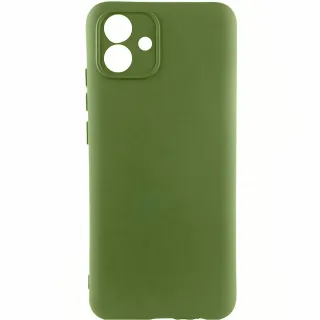 Чохол Silicone Cover Ummi Lakshmi Full Camera (AA) для Samsung Galaxy A04e — Зелений / Dark green