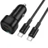 АЗП Borofone BZ34B Cloud PD20W+QC3.0 total 38W (1USB-A/1C) + кабель Type-C to Type-C – Black. Фото 3 з 5