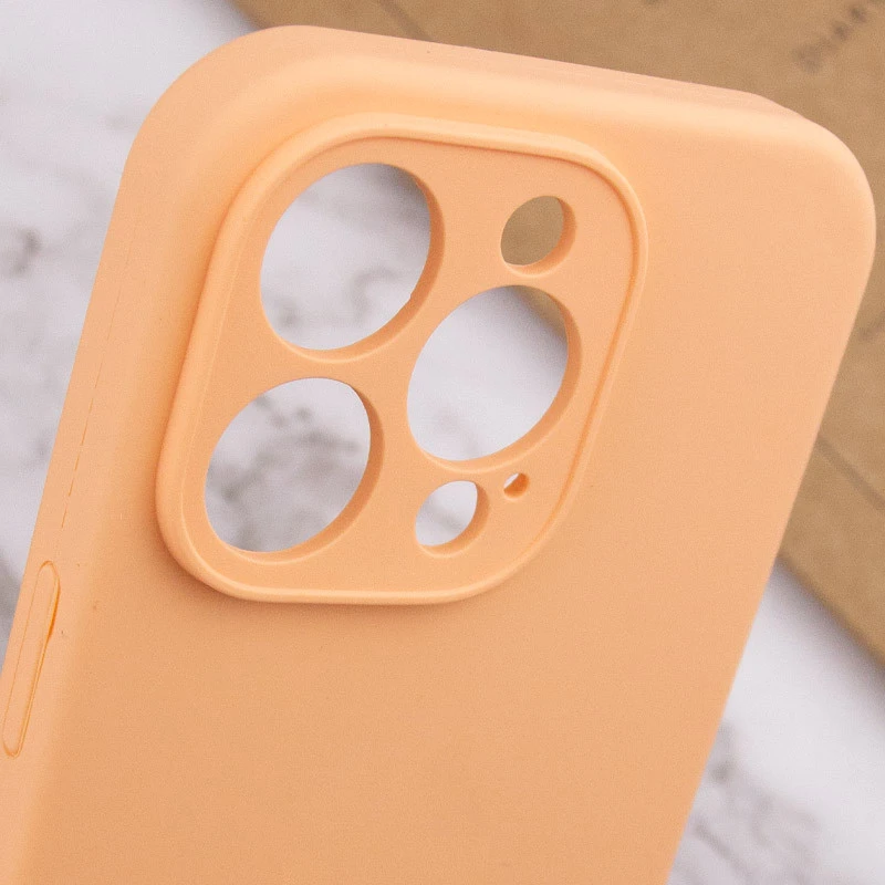 Чехол с защитой камеры Silicone Case для Apple iPhone 13 Pro Max (6.7") – Оранжевый / Cantaloupe. Фото 5 из 5