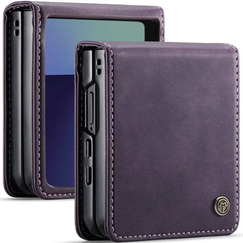 Шкіряний чохол-книжка CaseMe Velvet Matte для Samsung Galaxy Z Flip8 – Purple. Фото 2 з 3