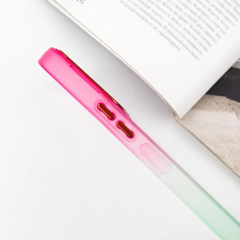 Силіконовий чохол фреш на Xiaomi Redmi 12 – Салатовий / Рожевий. Фото 7 з 9