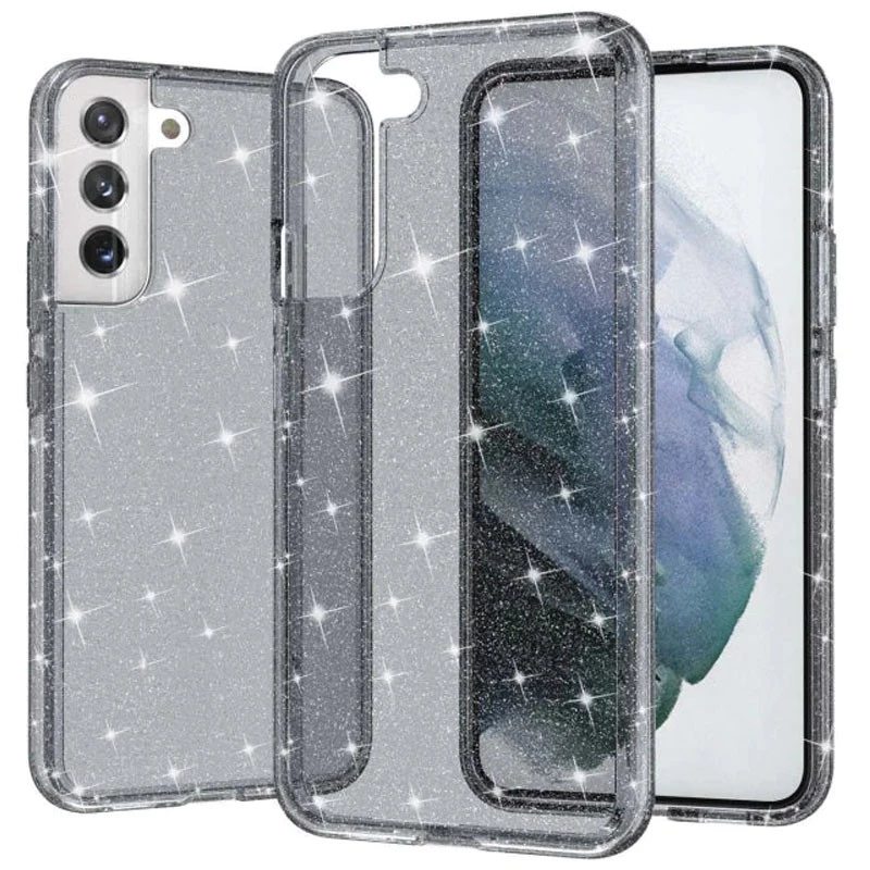 Блискучий силіконовий чохол на Samsung Galaxy S21 FE – Grey. Фото 2 з 4