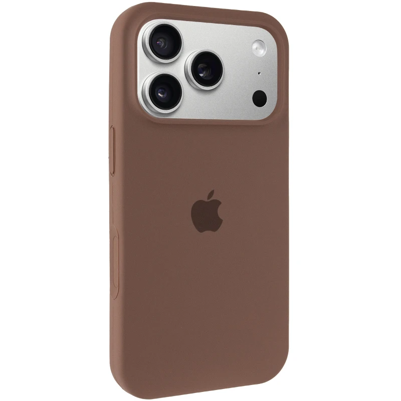 Чехол Silicone Case (AA) Logo with MagSafe для Apple iPhone 17 Pro Max (6.9") – Коричневый / Brown. Фото 2 из 6