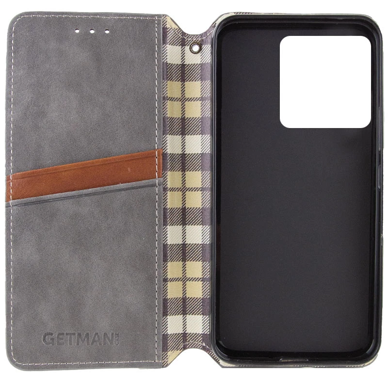 Чехол книжка GETMAN кубик для Xiaomi 14 – Серый. Фото 3 из 7