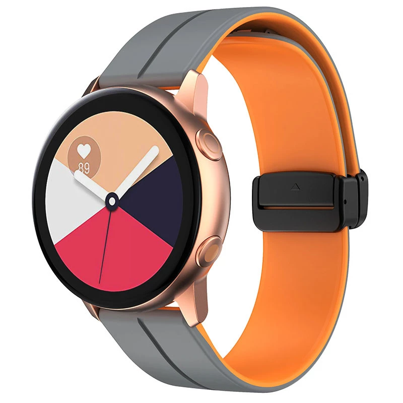 

Силіконовий ремінець Classy для Smart Watch 20mm (Grey / Orange)