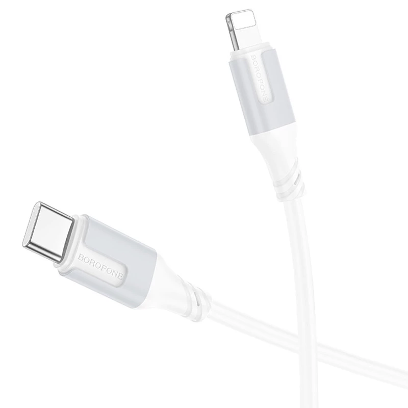 Дата кабель Borofone BX101 Creator 27W Type-C to Lightning (1m) – White. Фото 3 з 5