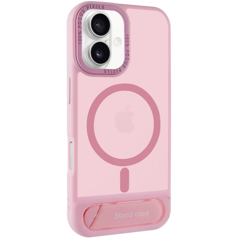 TPU+PC чохол Stand case для Apple iPhone 16 – Pink. Фото 2 з 7