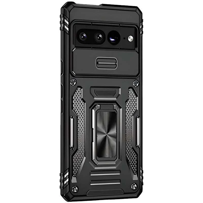 Ударостійкий чохол Square Ring зi шторкою на камеру на Google Pixel 7 Pro – Чорний / Black. Фото 2 з 2