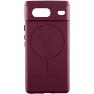 Чохол Silicone Cover Lakshmi Full Camera (AA) with Magnetic Fit для Google Pixel 7 — Бордовий / Marsala