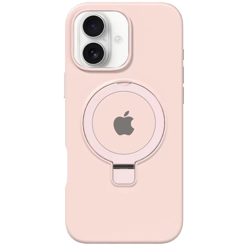 Силіконовий чохол Full Protective з кільцем-тримачем Apple iPhone 16 Plus – Pink. Фото 2 з 5