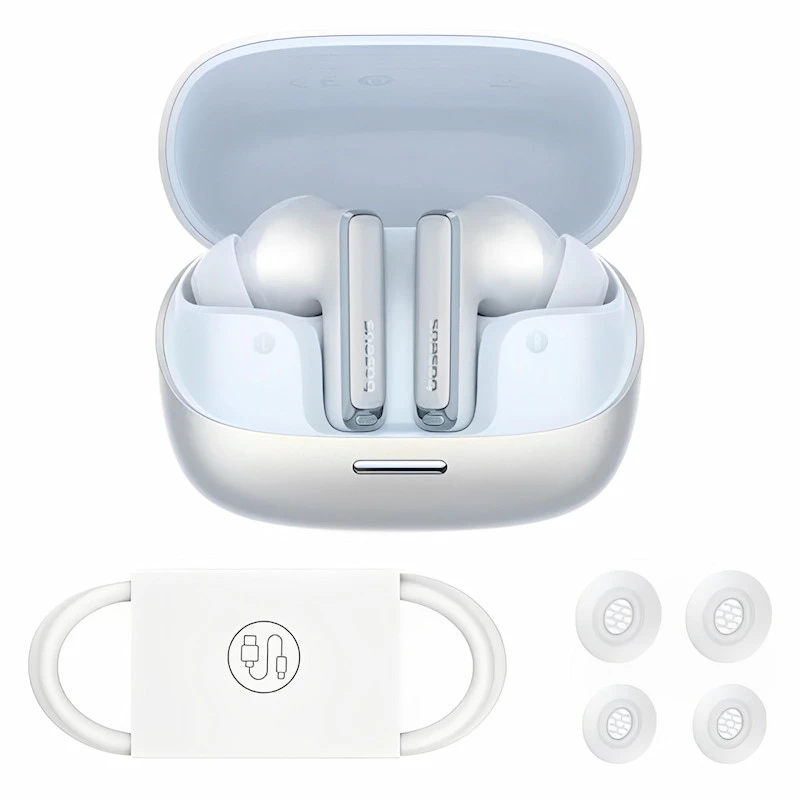Бездротові TWS навушники Baseus OS Bowie M2s Pro (A00051801) – Moon White. Фото 7 з 10
