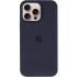 Чехол Silicone Case с закрытым низом для Apple iPhone 13 Pro Max (6.7") – Темно-синий / Midnight blue. Фото 4 из 8