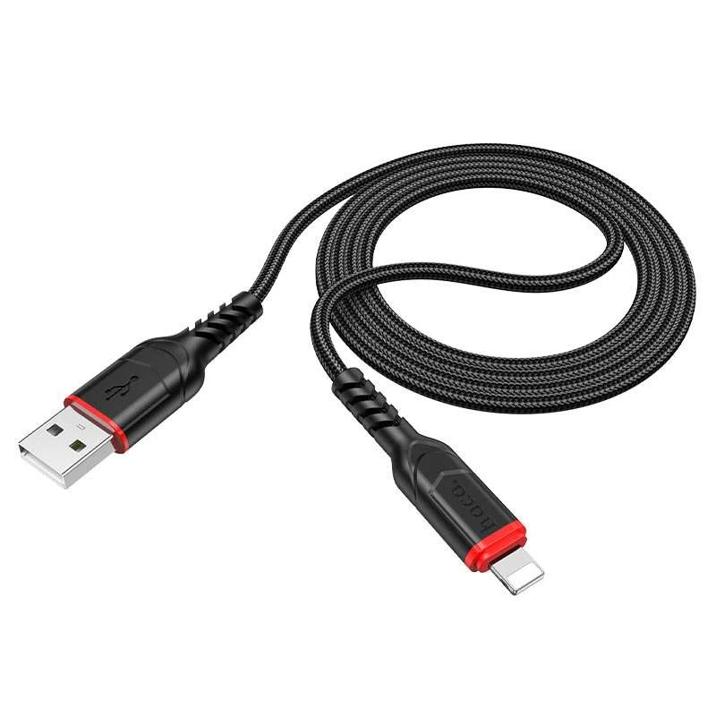 Дата кабель Hoco X59 Victory USB to Lightning (1m – Черный. Фото 3 из 5