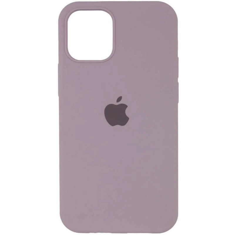 

Чехол Silicone Case с закрытым низом для Apple iPhone 12 Pro Max (6.7") (Серый / Lavender), Сірий / lavender