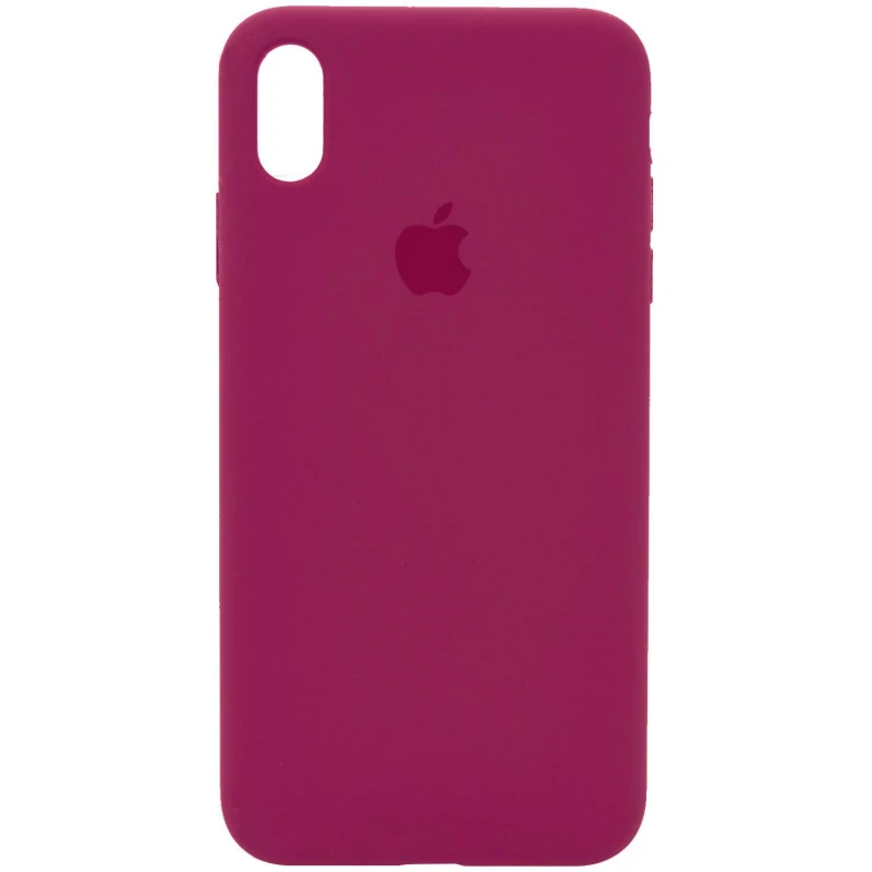 

Чехол Silicone Case с закрытым низом для Apple iPhone XS (5.8") (Красный / Rose Red), Червоний / rose red